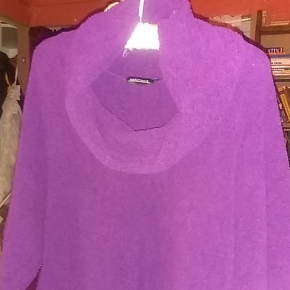 NOTATIONS BRAND COWL NECK PURPLE SWEATER - Picture 2 of 4